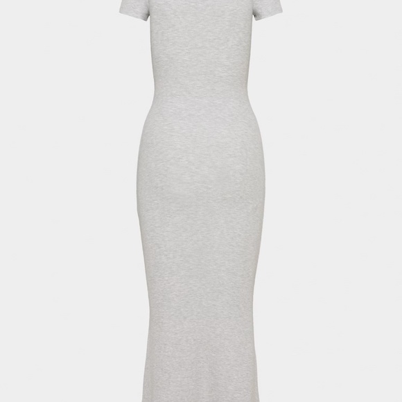 Aritzia Crewneck ribbed maxi dress – Heather Chrome (XS) - Picture 11 of 12